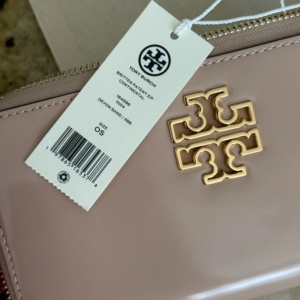 Tory BurchBritten leather Satchel and matching Britten continental Wallet Set